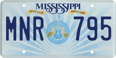 MS license plate MNR795