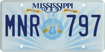 MS license plate MNR797