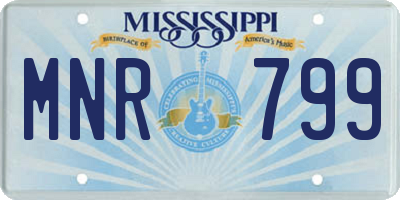 MS license plate MNR799