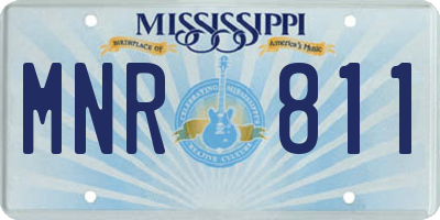 MS license plate MNR811