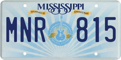 MS license plate MNR815