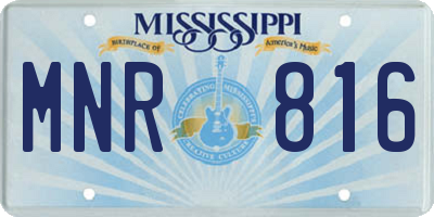MS license plate MNR816