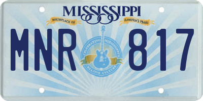 MS license plate MNR817