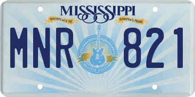 MS license plate MNR821