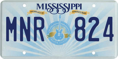 MS license plate MNR824