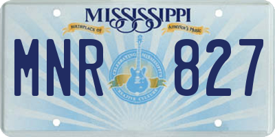 MS license plate MNR827