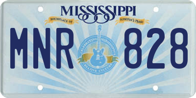 MS license plate MNR828