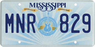 MS license plate MNR829