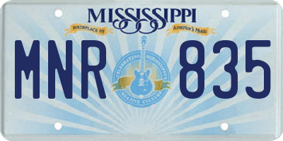MS license plate MNR835