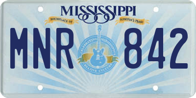 MS license plate MNR842