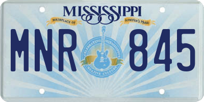 MS license plate MNR845