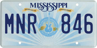MS license plate MNR846