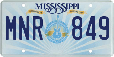 MS license plate MNR849