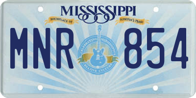 MS license plate MNR854