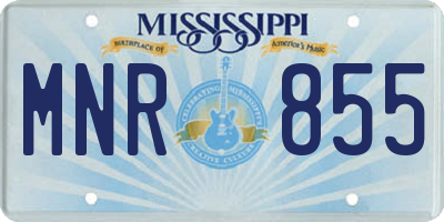 MS license plate MNR855