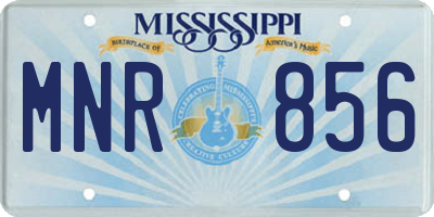 MS license plate MNR856