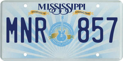 MS license plate MNR857