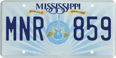 MS license plate MNR859