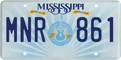 MS license plate MNR861