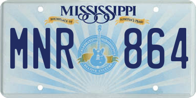 MS license plate MNR864