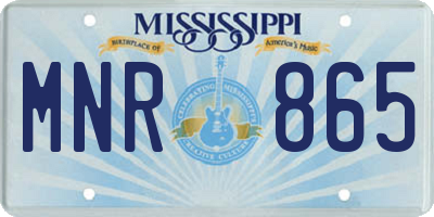 MS license plate MNR865