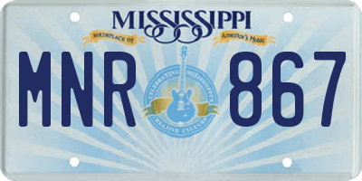 MS license plate MNR867