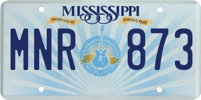 MS license plate MNR873