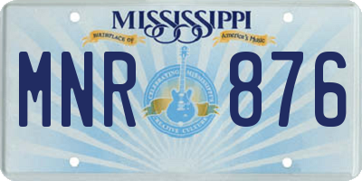 MS license plate MNR876