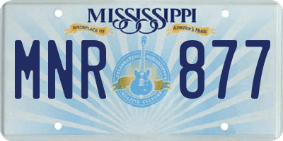 MS license plate MNR877
