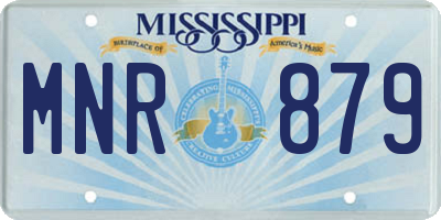 MS license plate MNR879