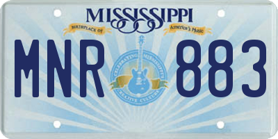 MS license plate MNR883