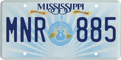 MS license plate MNR885