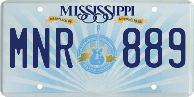 MS license plate MNR889