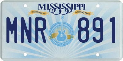 MS license plate MNR891