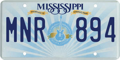 MS license plate MNR894