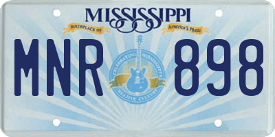 MS license plate MNR898