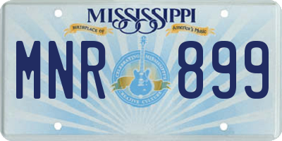 MS license plate MNR899