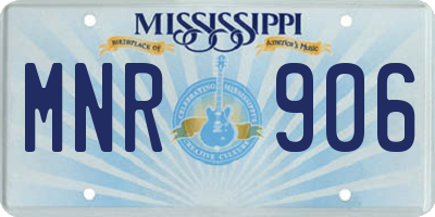 MS license plate MNR906