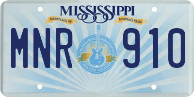 MS license plate MNR910
