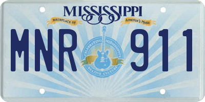 MS license plate MNR911