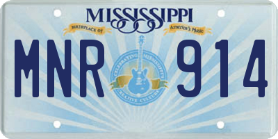 MS license plate MNR914