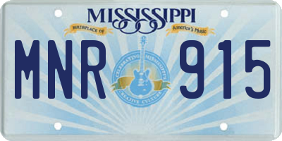MS license plate MNR915