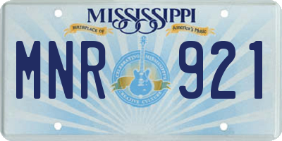 MS license plate MNR921