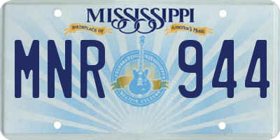 MS license plate MNR944