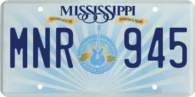 MS license plate MNR945