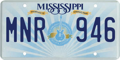 MS license plate MNR946
