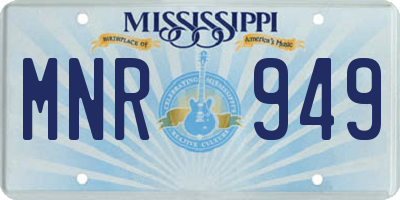 MS license plate MNR949