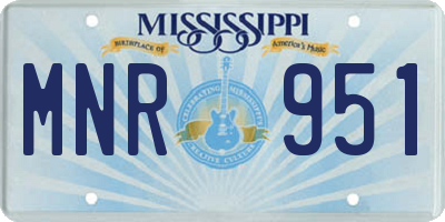 MS license plate MNR951