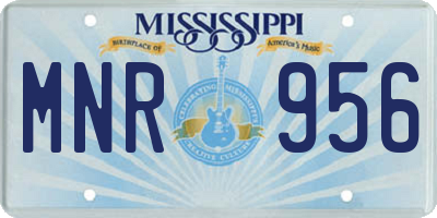 MS license plate MNR956