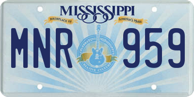 MS license plate MNR959